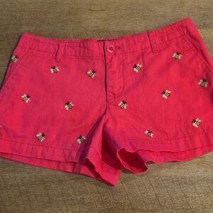 Polo Ralph Lauren- Girls Pink Bumble Bee Chino Shorts. Size 10